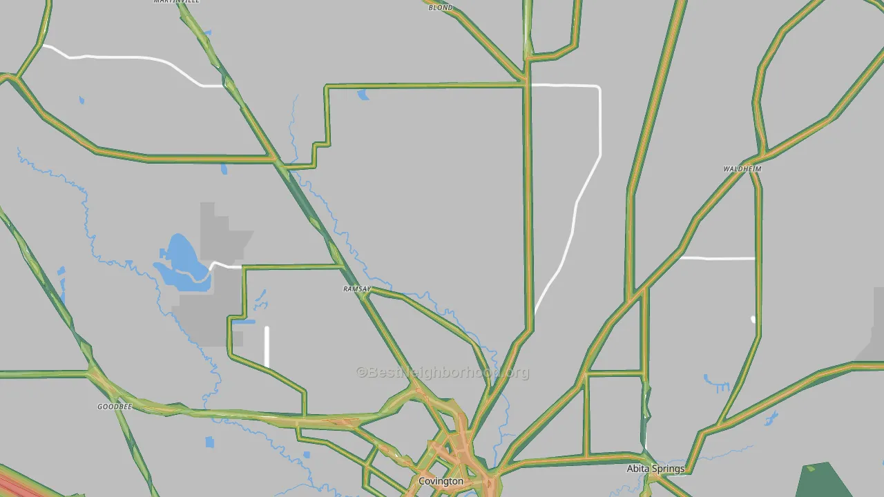 70435, LA Map of Noise Levels in 70435