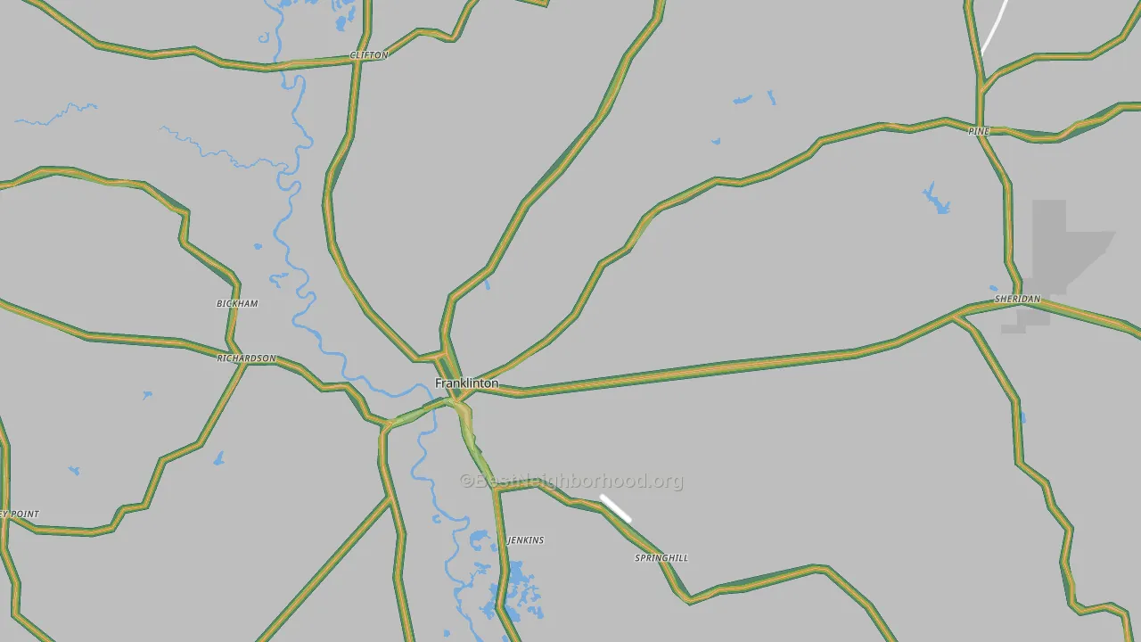70438, LA Map of Noise Levels in 70438