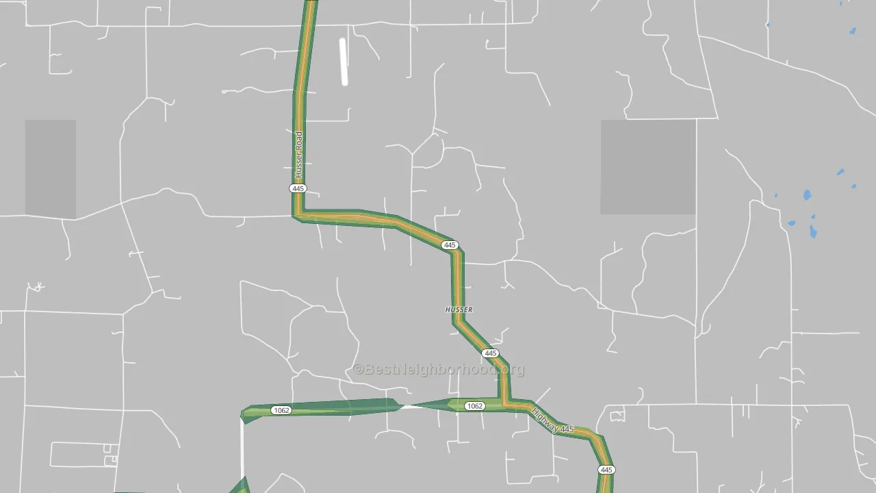 70442, LA Map of Noise Levels in 70442