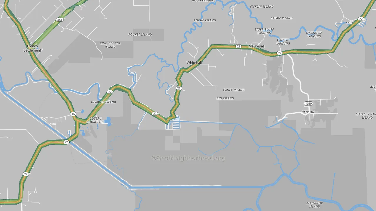 70449, LA Map of Noise Levels in 70449
