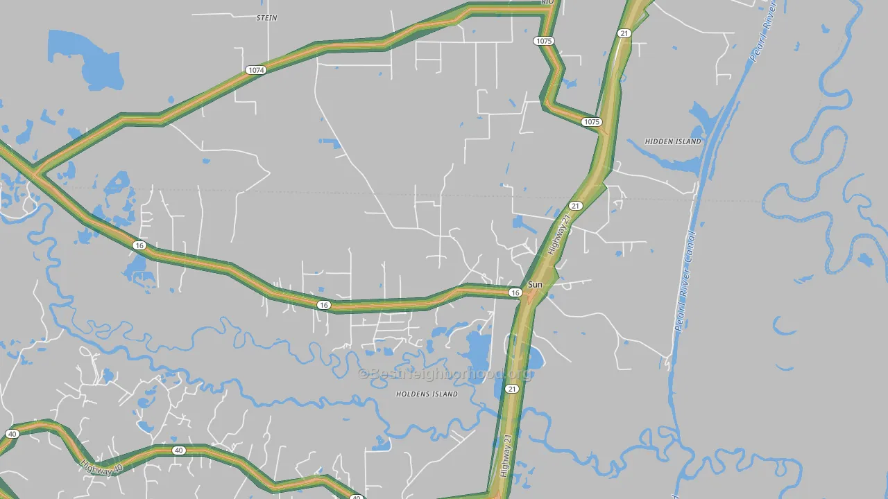 70463, LA Map of Noise Levels in 70463