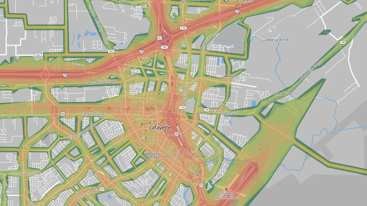 70501, LA Map of Noise Levels in 70501