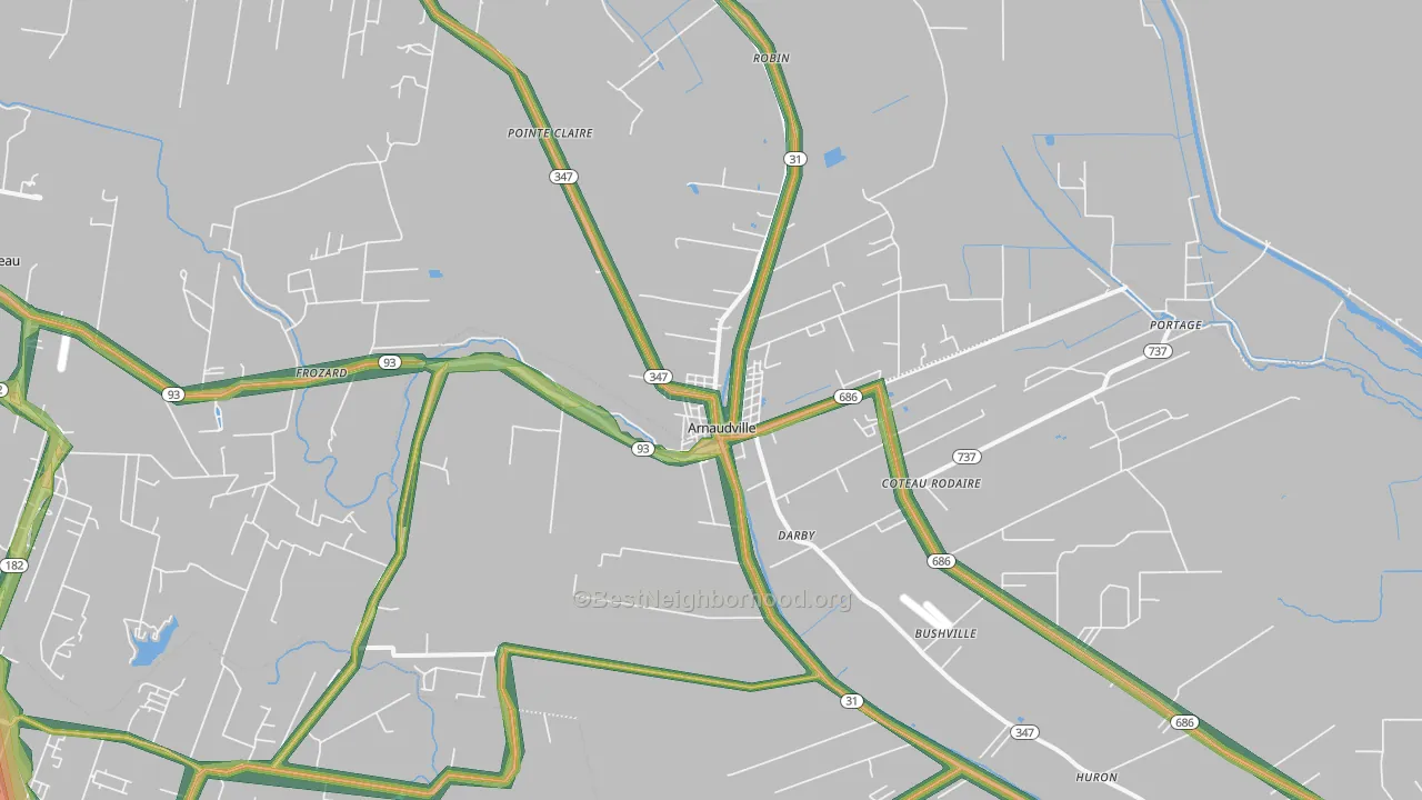 70512, LA Map of Noise Levels in 70512