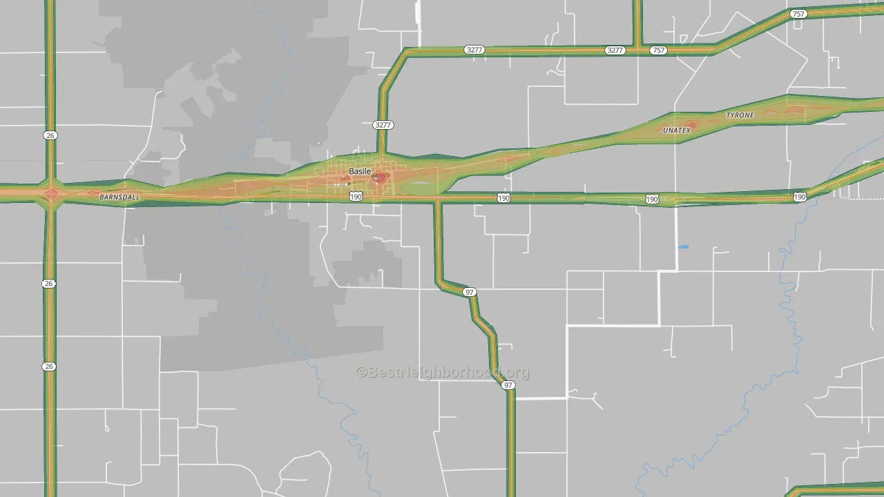 70515, LA Map of Noise Levels in 70515