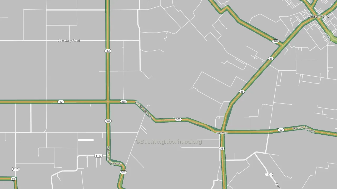 70516, LA Map of Noise Levels in 70516