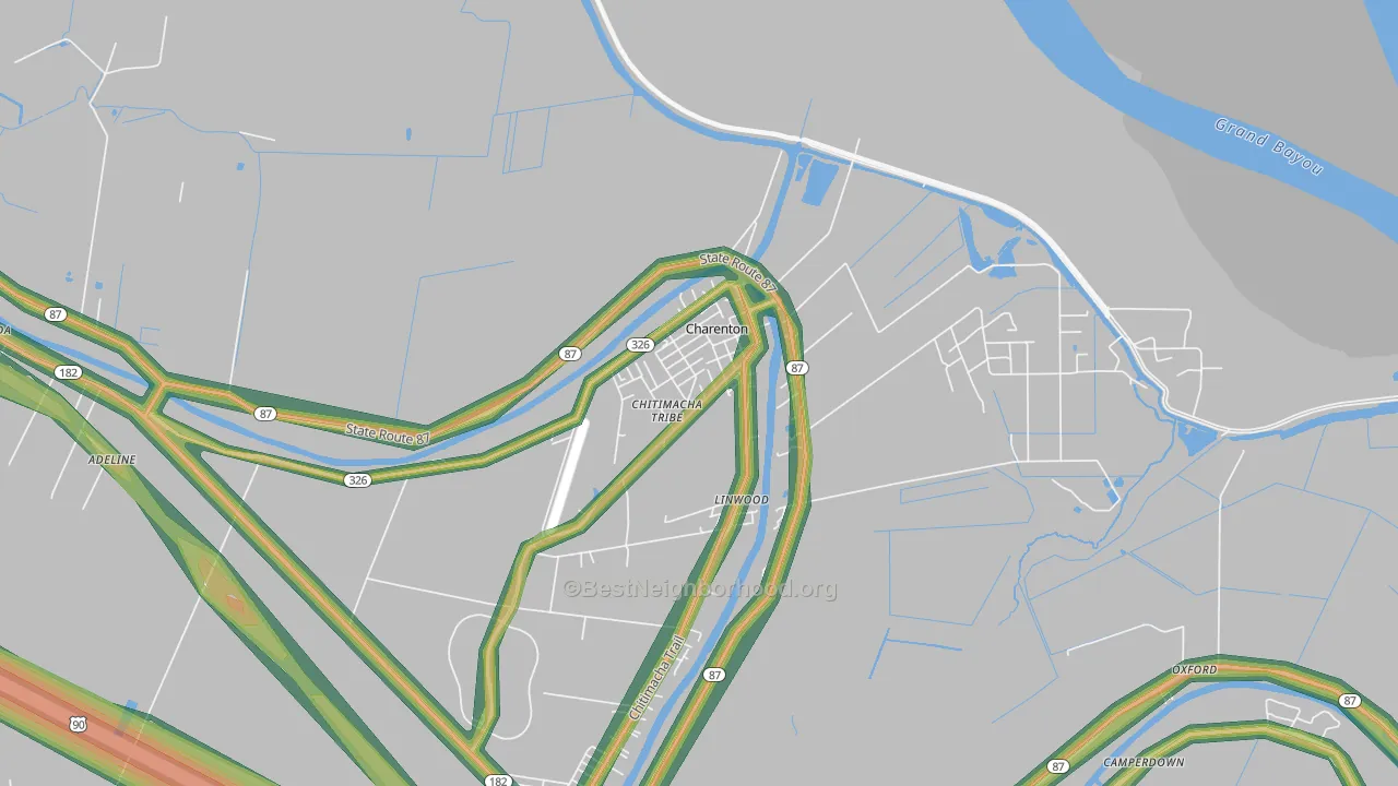 70523, LA Map of Noise Levels in 70523