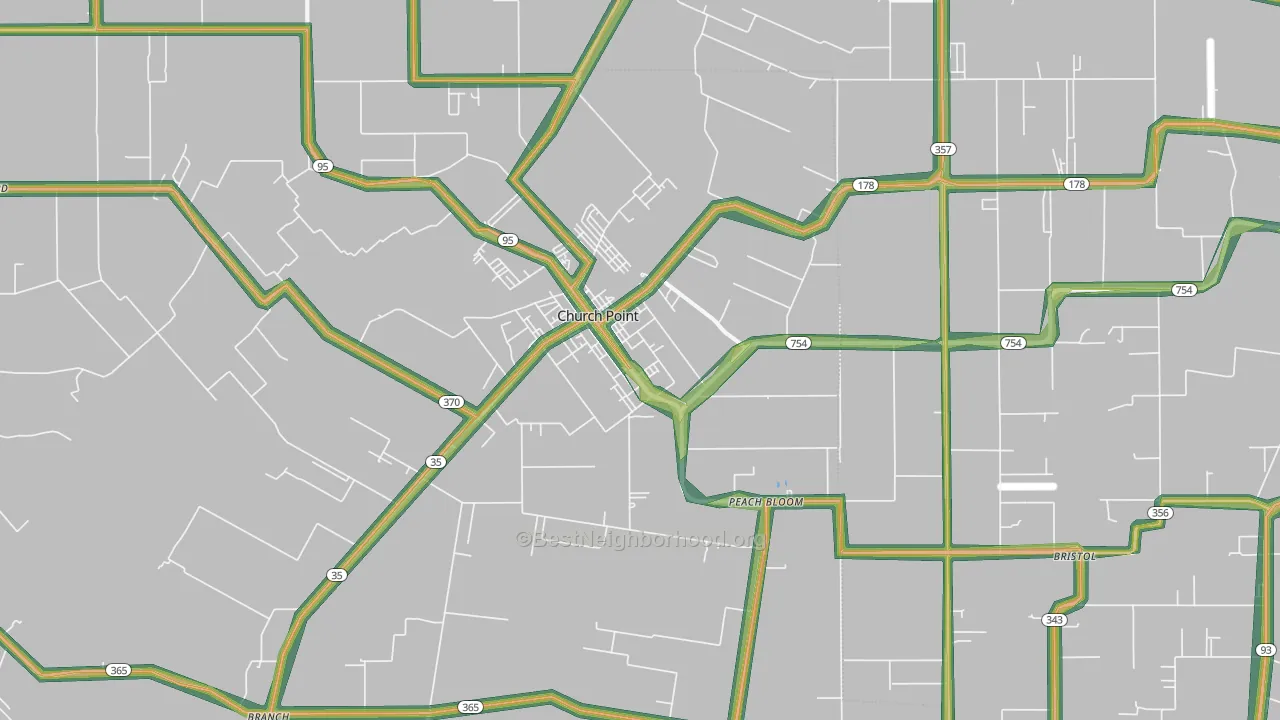 70525, LA Map of Noise Levels in 70525