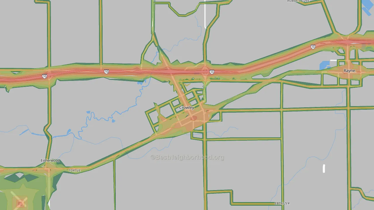 70526, LA Map of Noise Levels in 70526