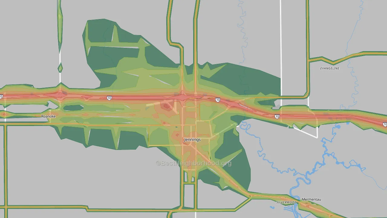 70546, LA Map of Noise Levels in 70546