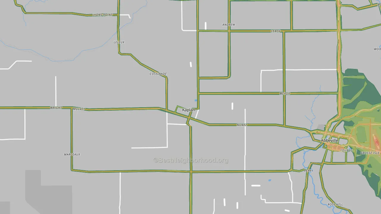 70548, LA Map of Noise Levels in 70548