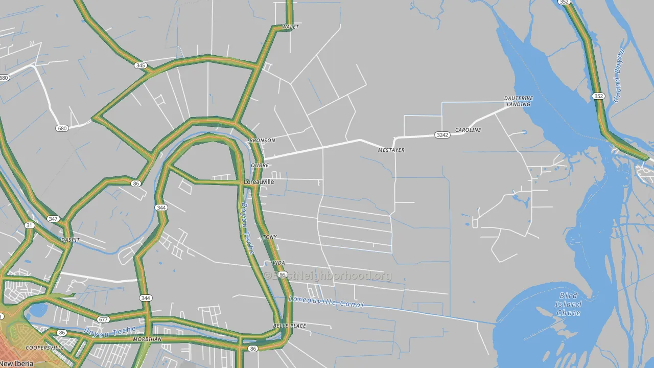 70552, LA Map of Noise Levels in 70552