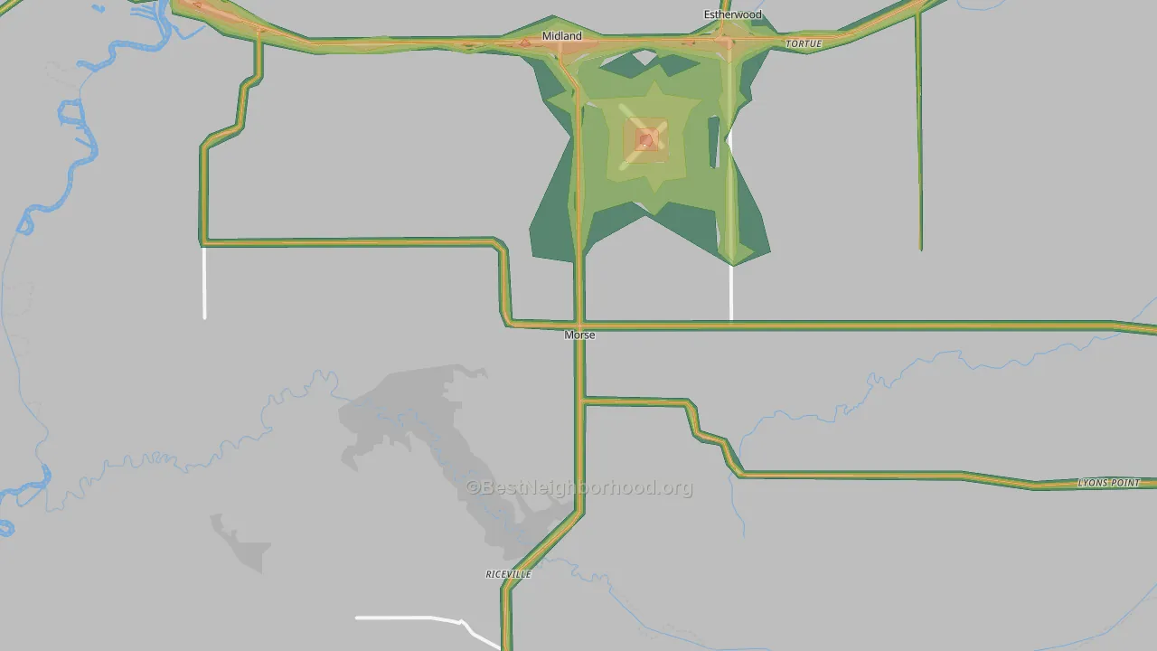 70559, LA Map of Noise Levels in 70559