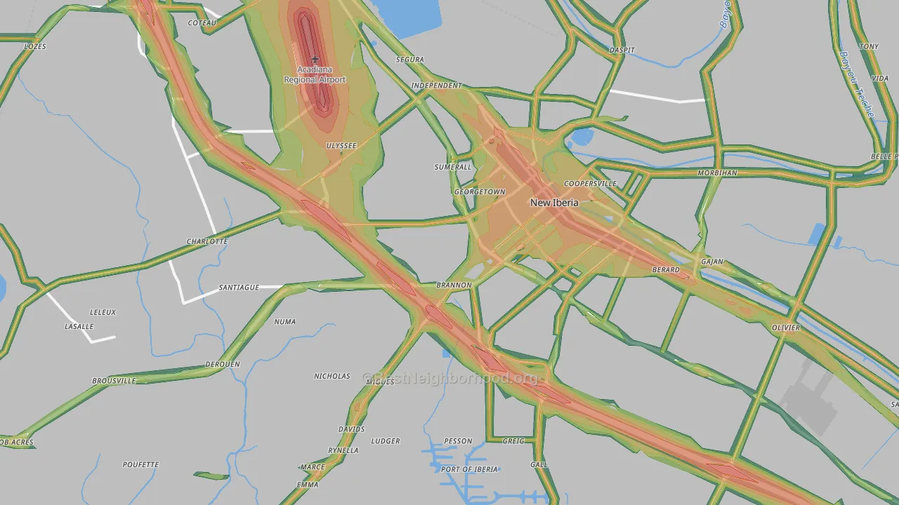 70560, LA Map of Noise Levels in 70560