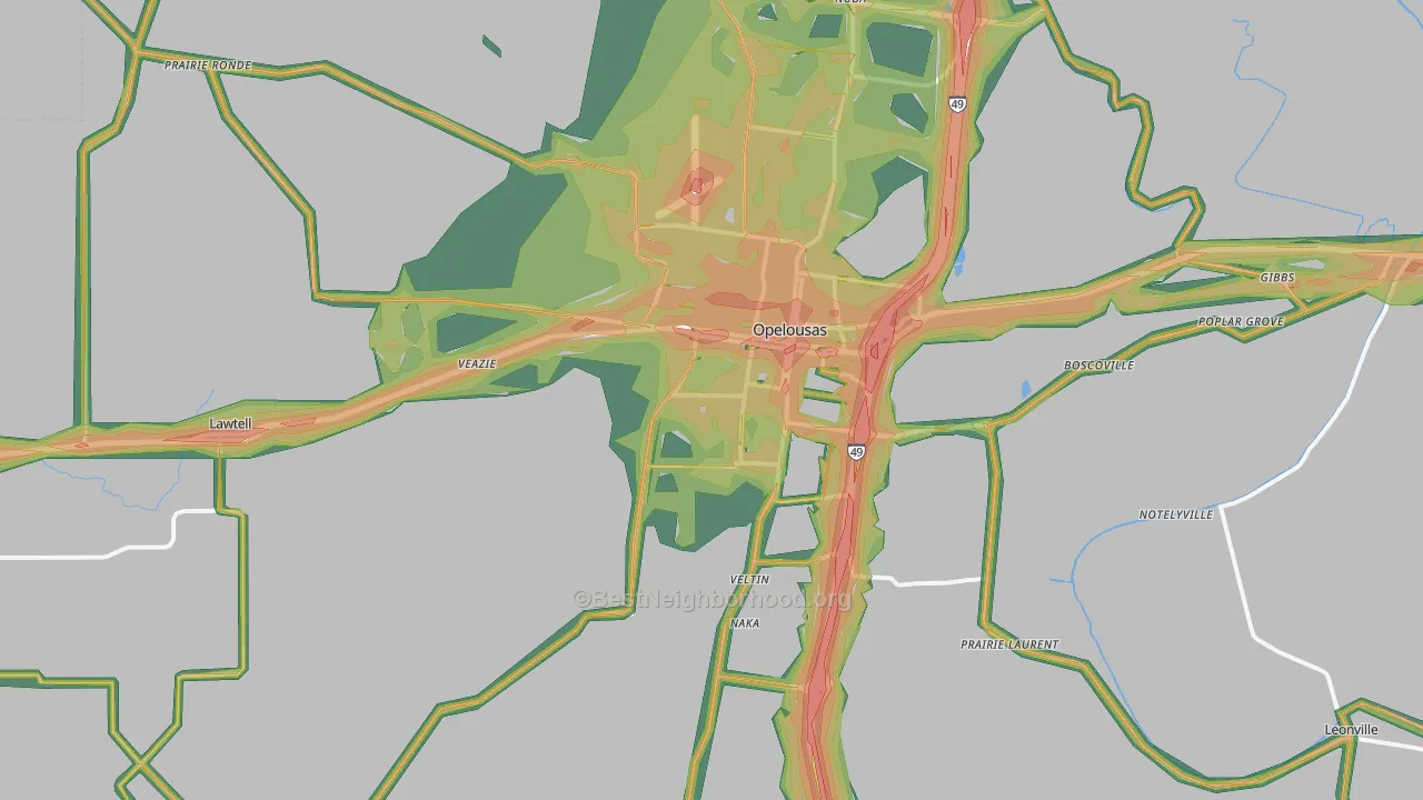 70570, LA Map of Noise Levels in 70570