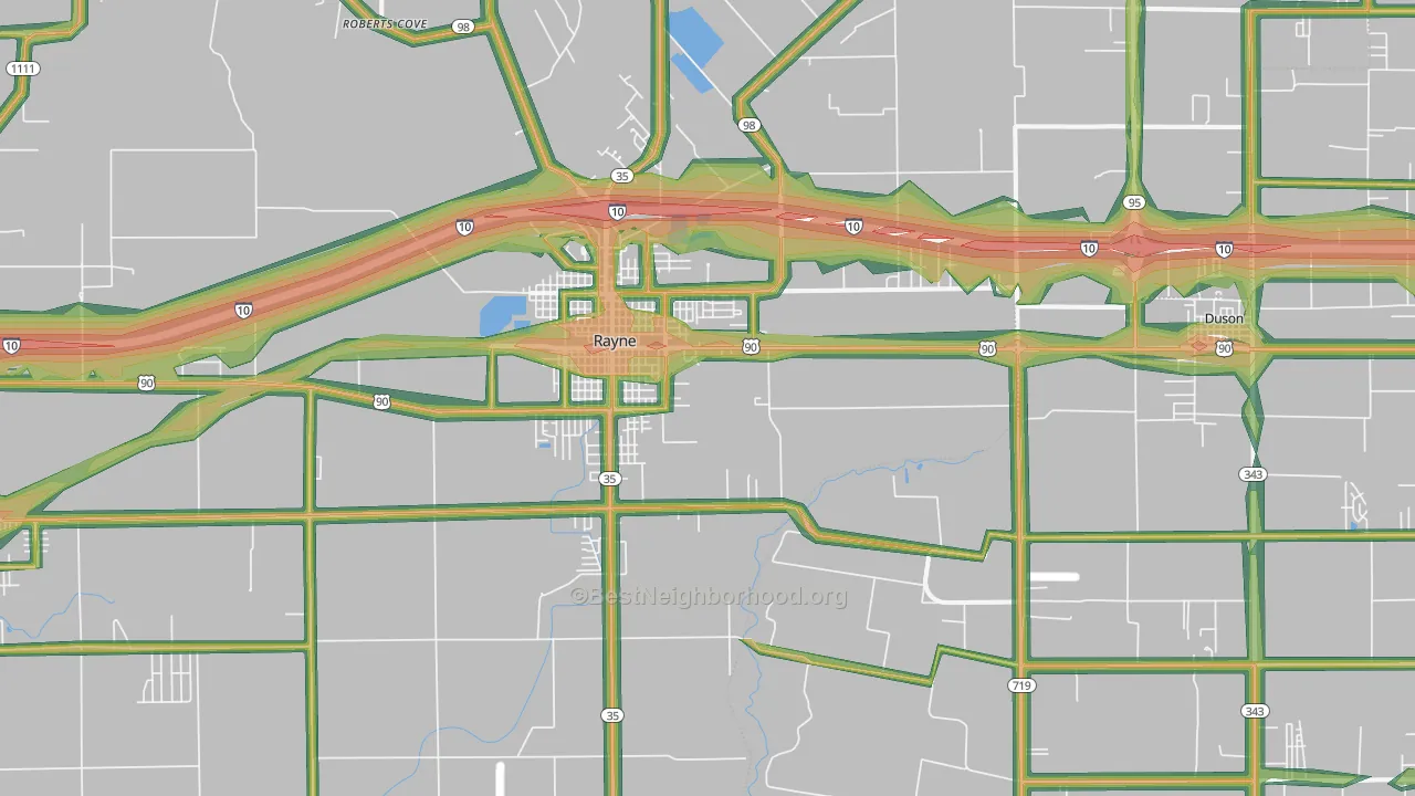 70578, LA Map of Noise Levels in 70578