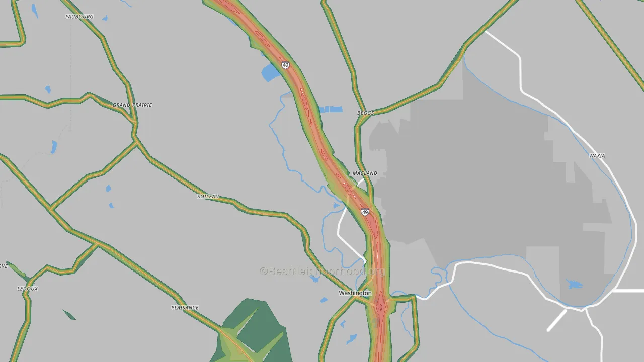 70589, LA Map of Noise Levels in 70589