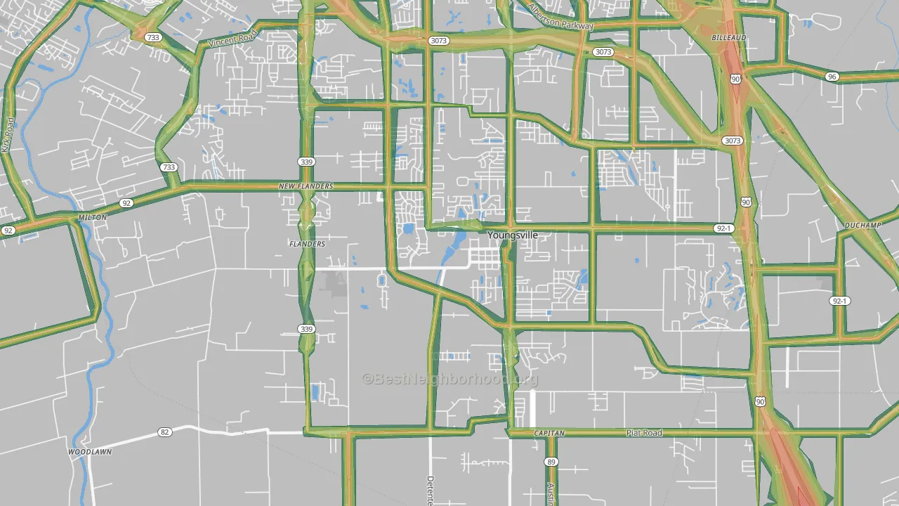 70592, LA Map of Noise Levels in 70592