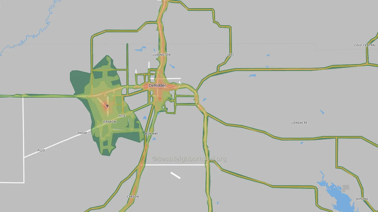 70634, LA Map of Noise Levels in 70634