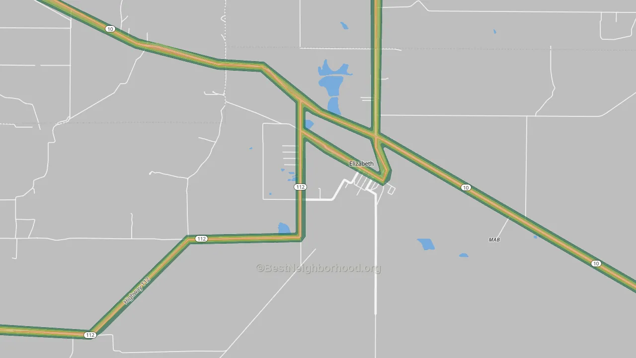 70638, LA Map of Noise Levels in 70638