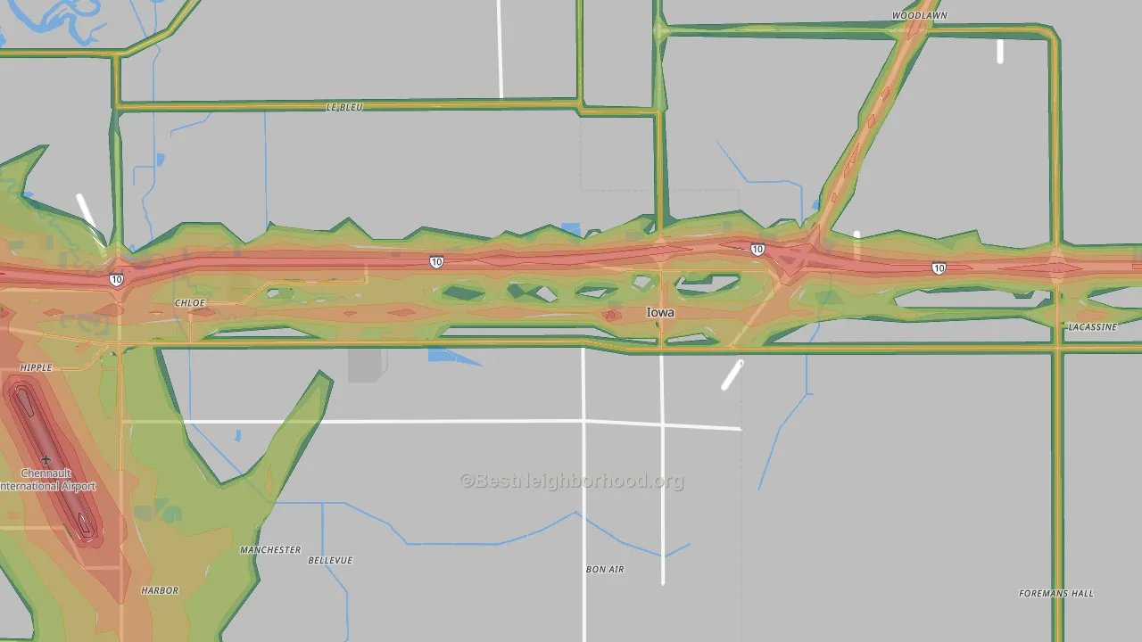 70647, LA Map of Noise Levels in 70647