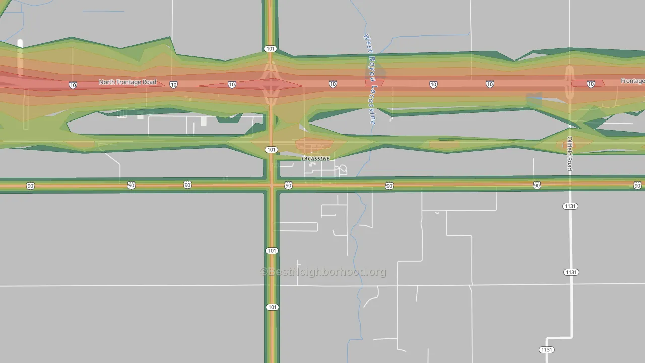 70650, LA Map of Noise Levels in 70650