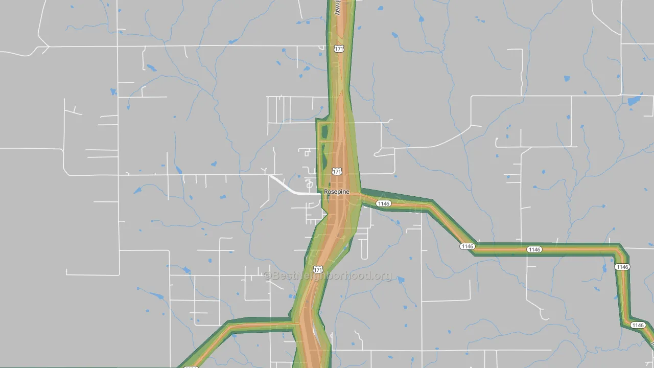 70659, LA Map of Noise Levels in 70659