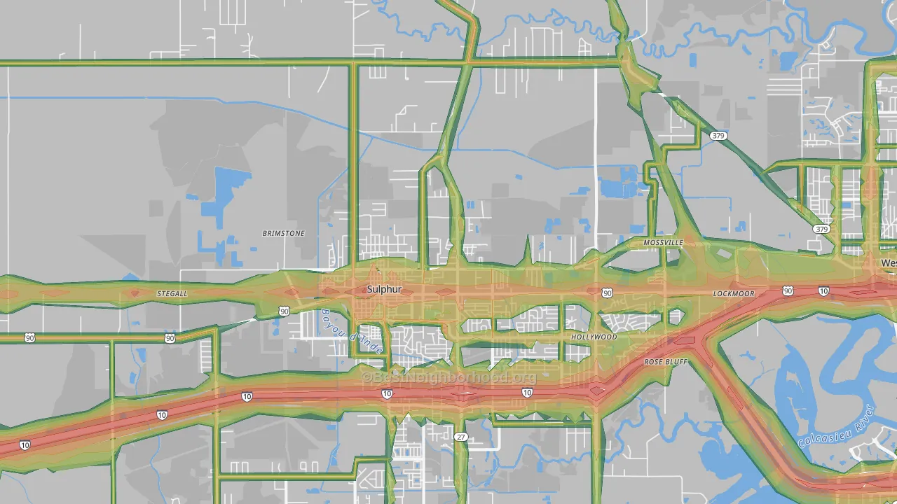 70663, LA Map of Noise Levels in 70663