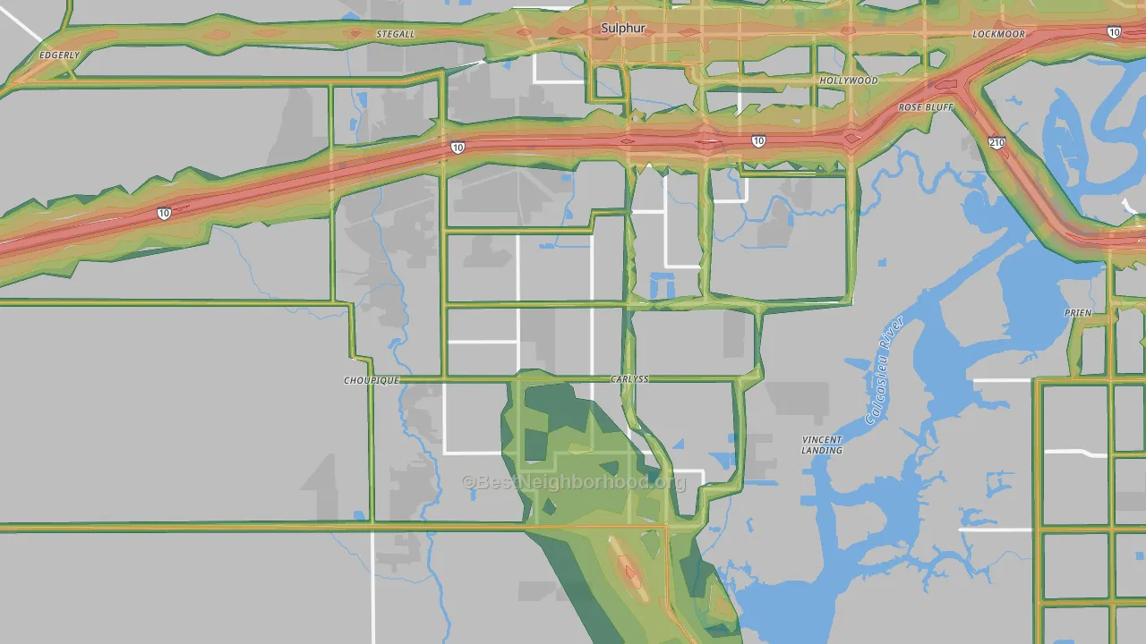 70665, LA Map of Noise Levels in 70665