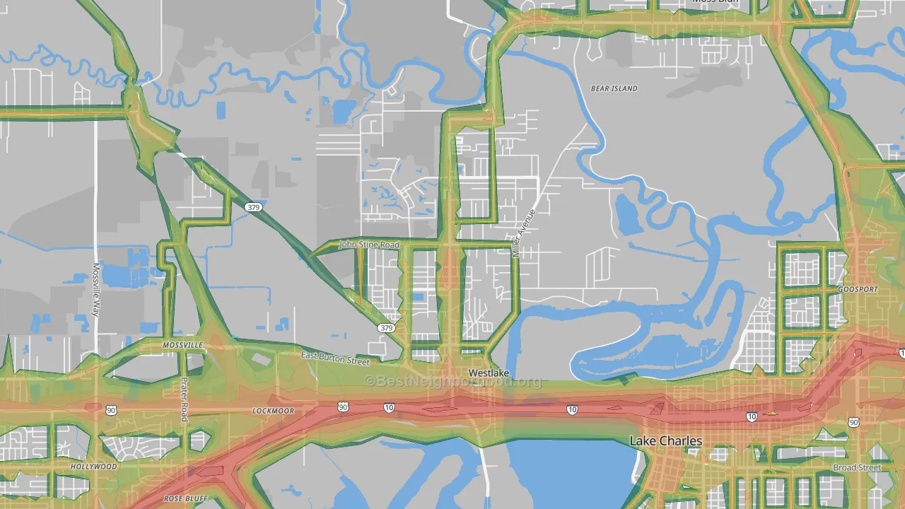 70669, LA Map of Noise Levels in 70669