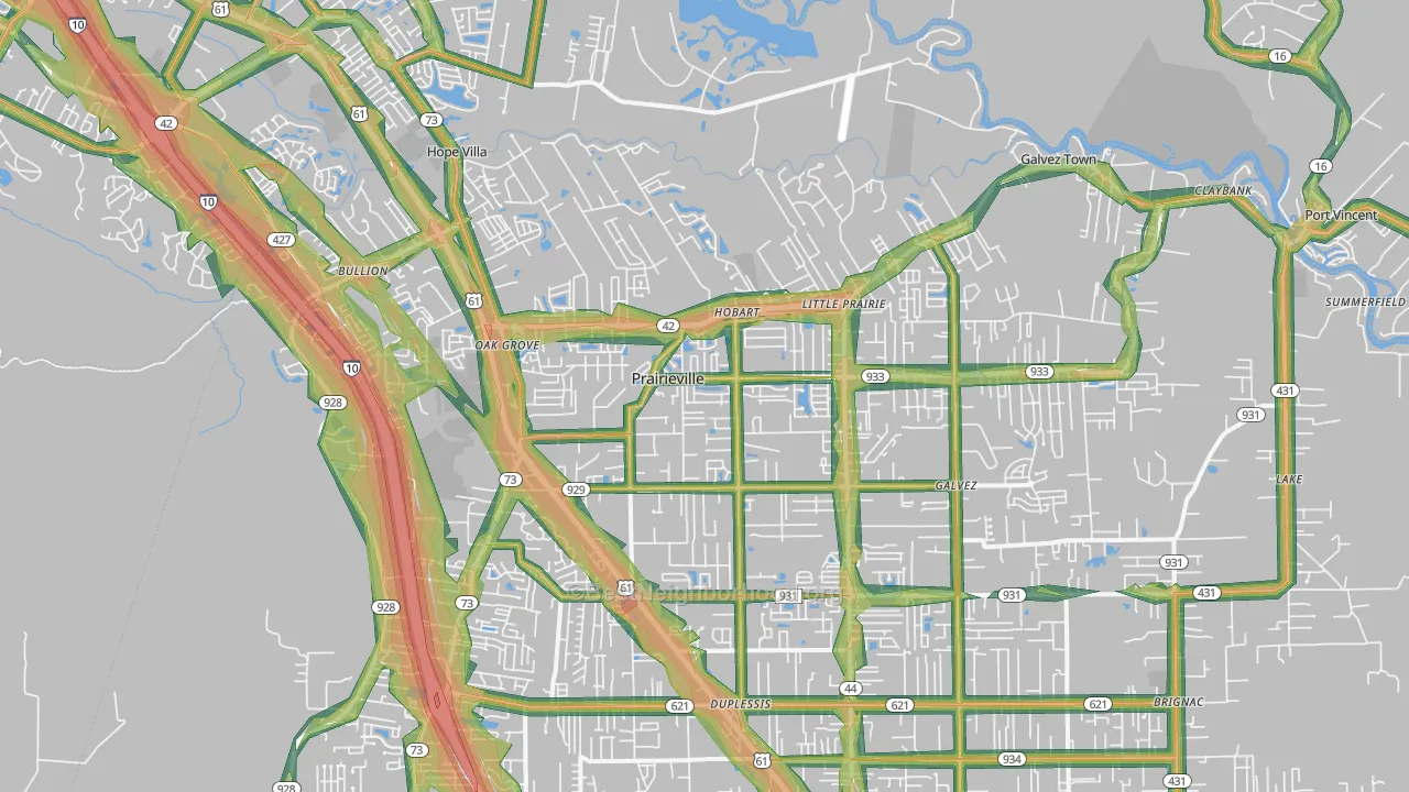 70769, LA Map of Noise Levels in 70769