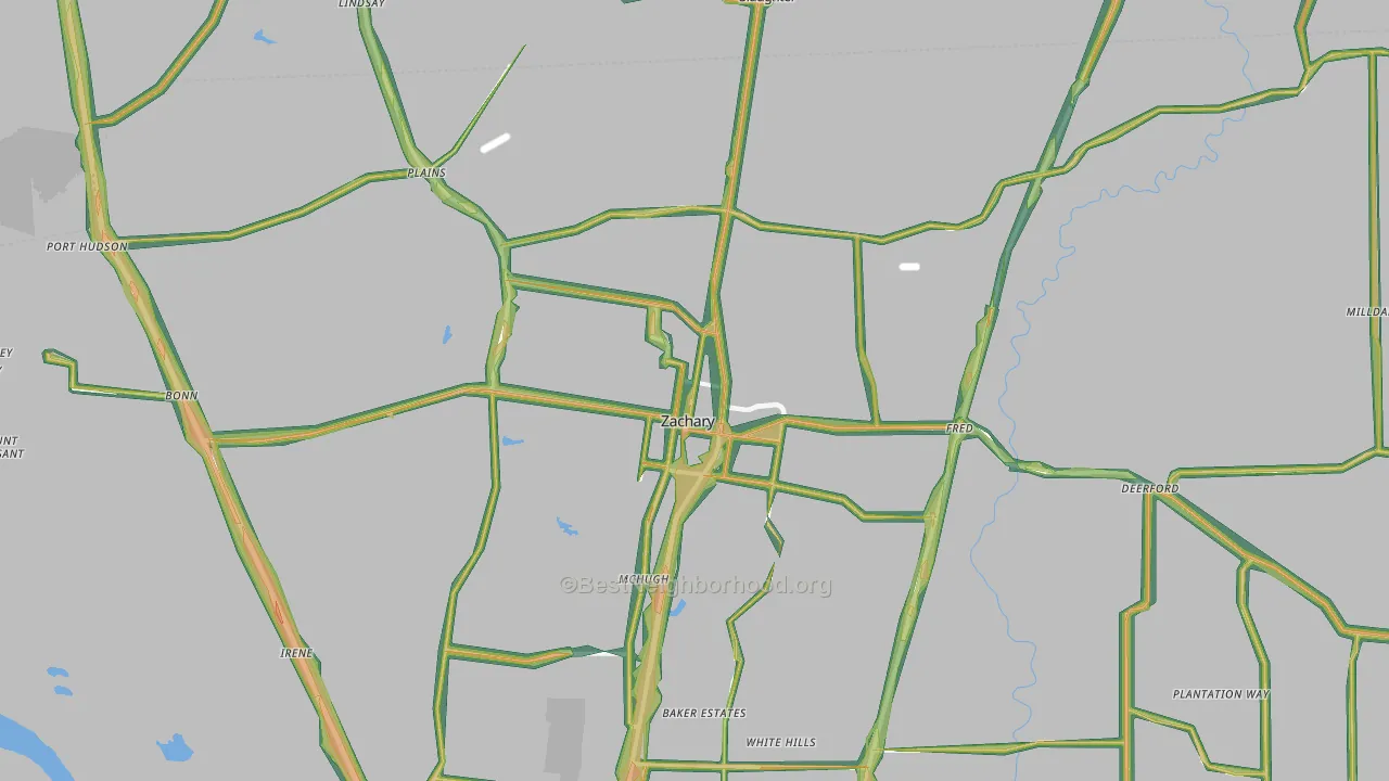 70791, LA Map of Noise Levels in 70791