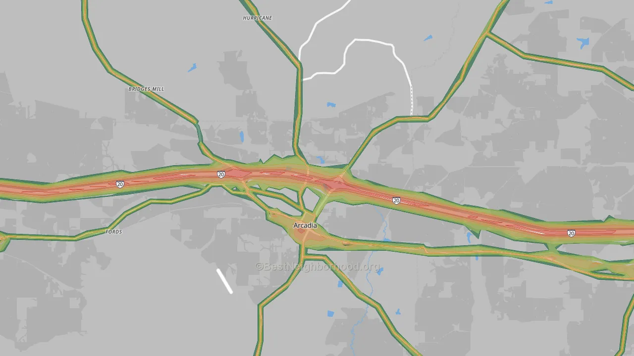 71001, LA Map of Noise Levels in 71001