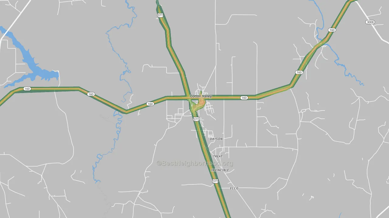 71018, LA Map of Noise Levels in 71018
