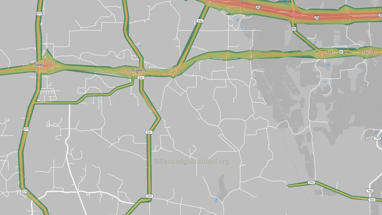 71024, LA Map of Noise Levels in 71024