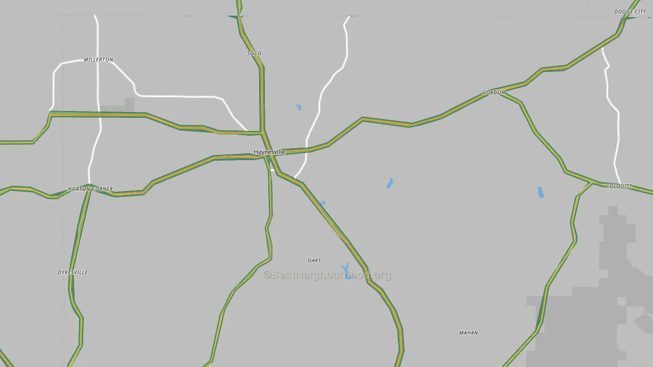 71038, LA Map of Noise Levels in 71038