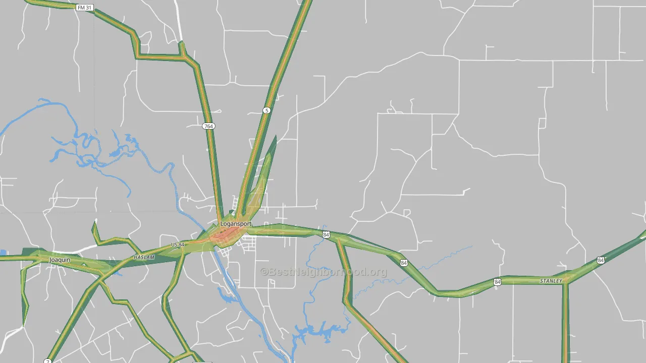 71049, LA Map of Noise Levels in 71049