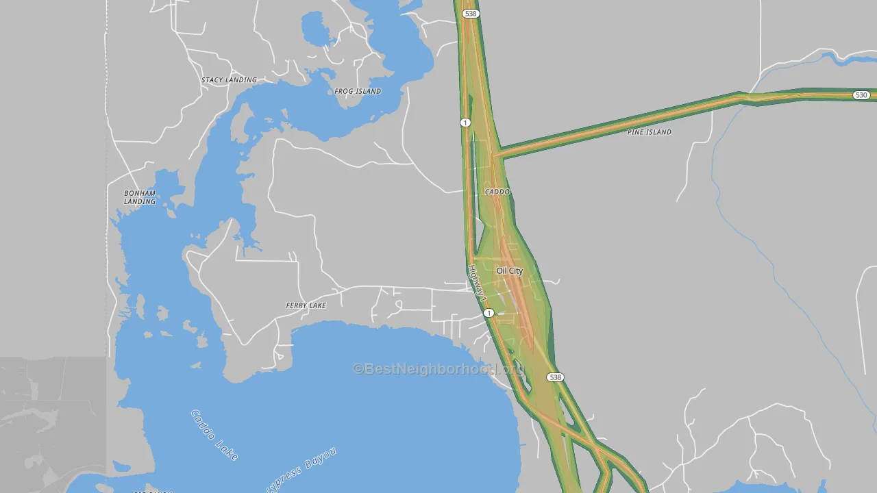 71061, LA Map of Noise Levels in 71061