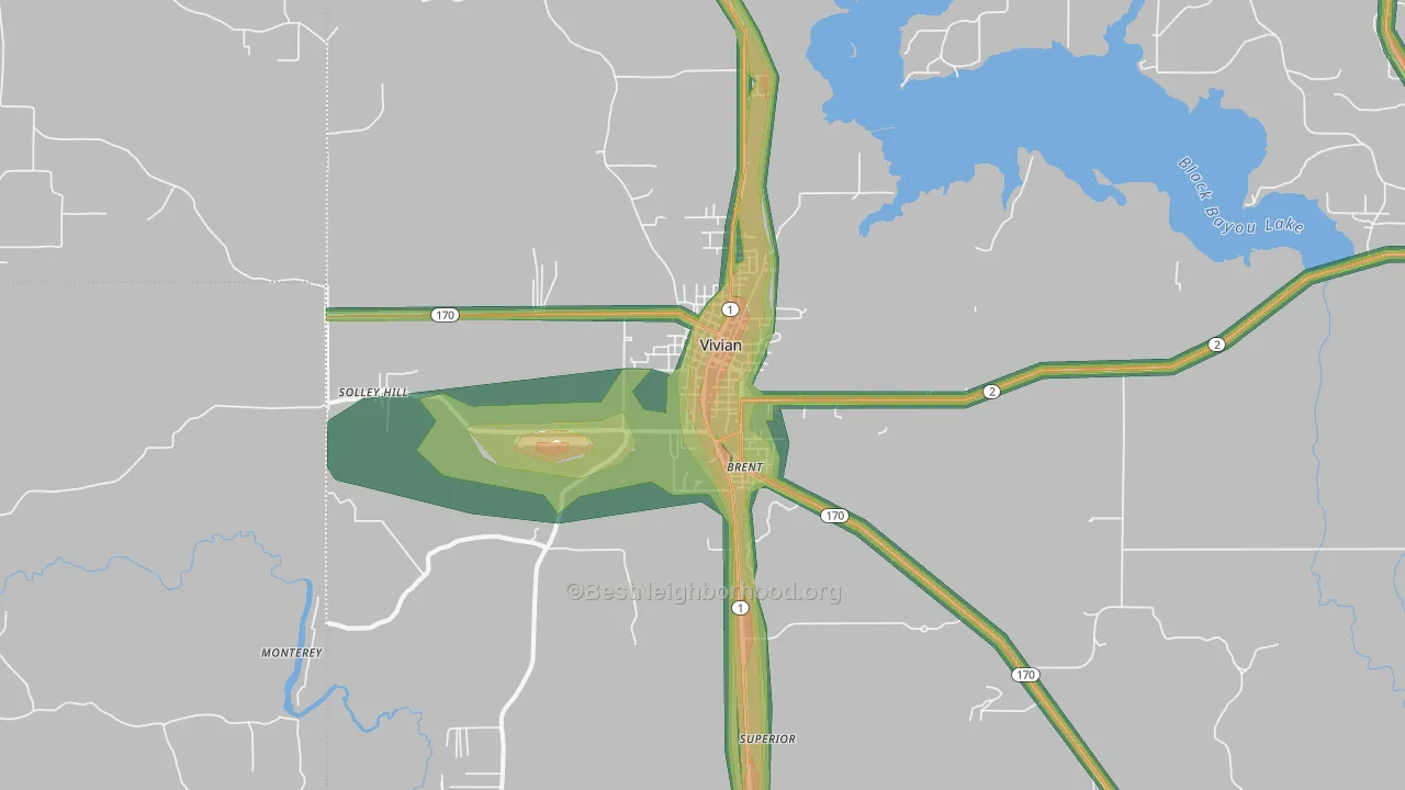 71082, LA Map of Noise Levels in 71082