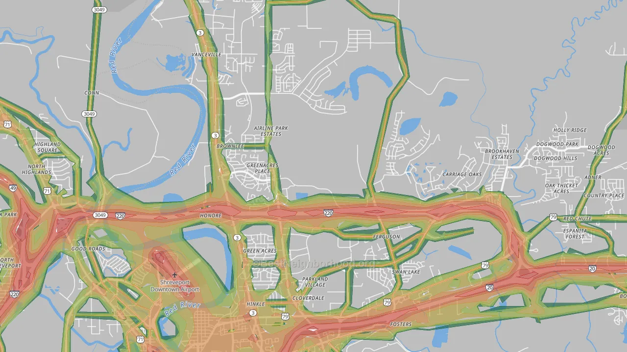 71111, LA Map of Noise Levels in 71111