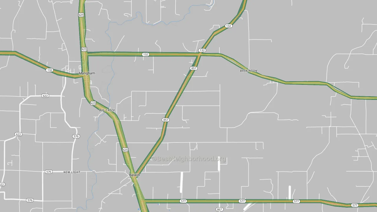 71219, LA Map of Noise Levels in 71219