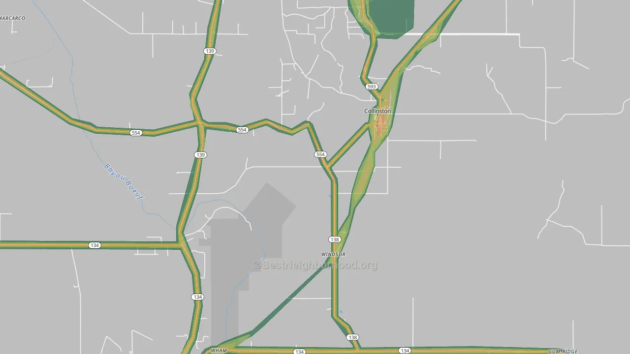 71229, LA Map of Noise Levels in 71229