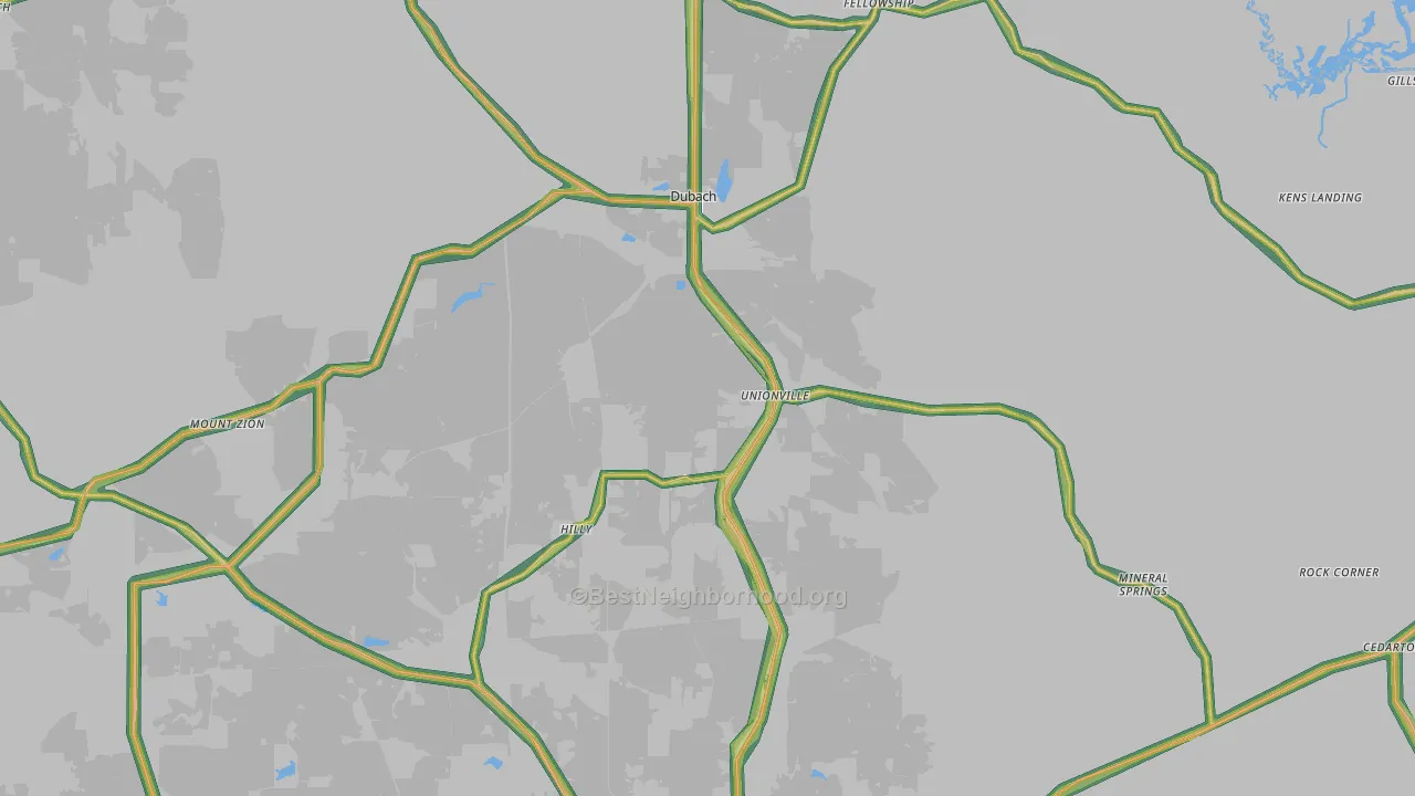 71235, LA Map of Noise Levels in 71235