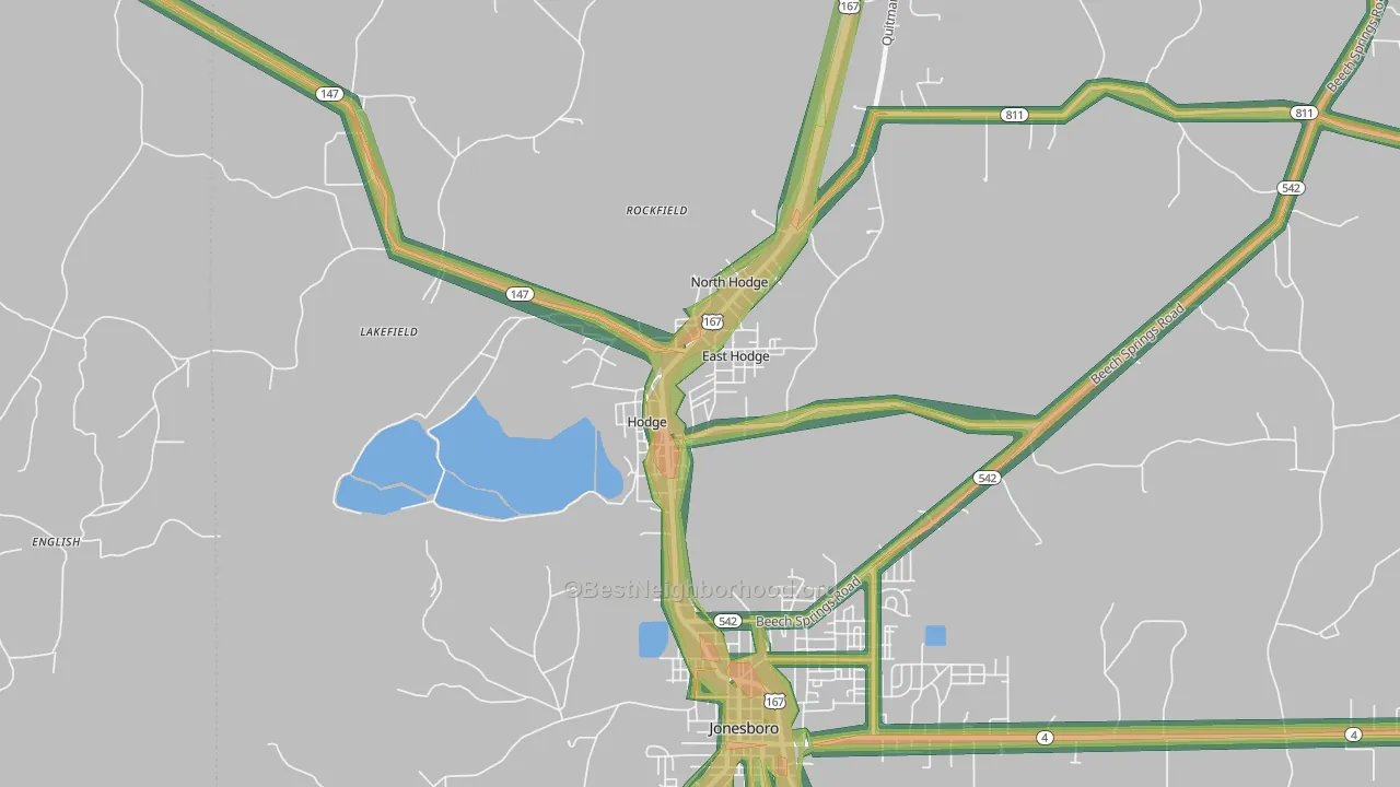71247, LA Map of Noise Levels in 71247