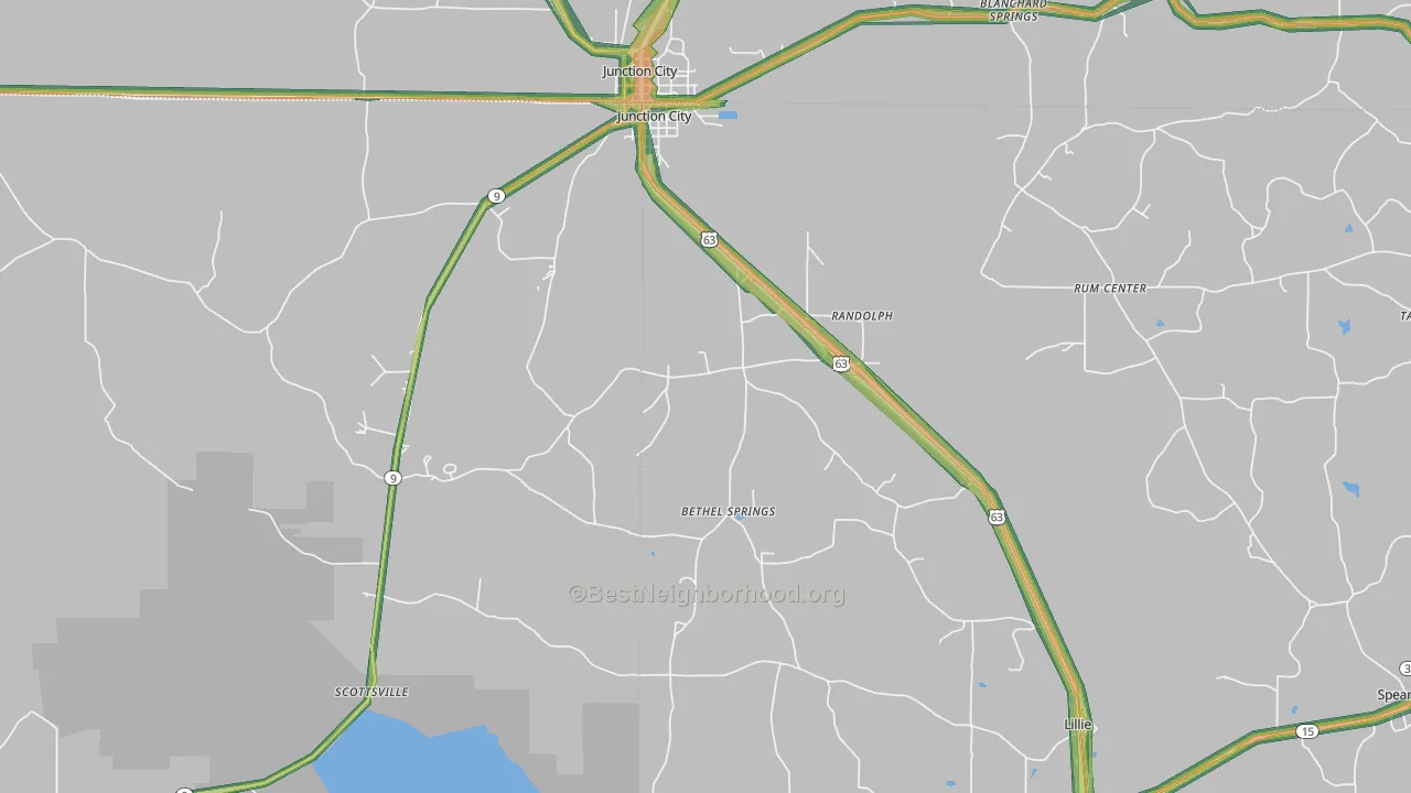 71256, LA Map of Noise Levels in 71256