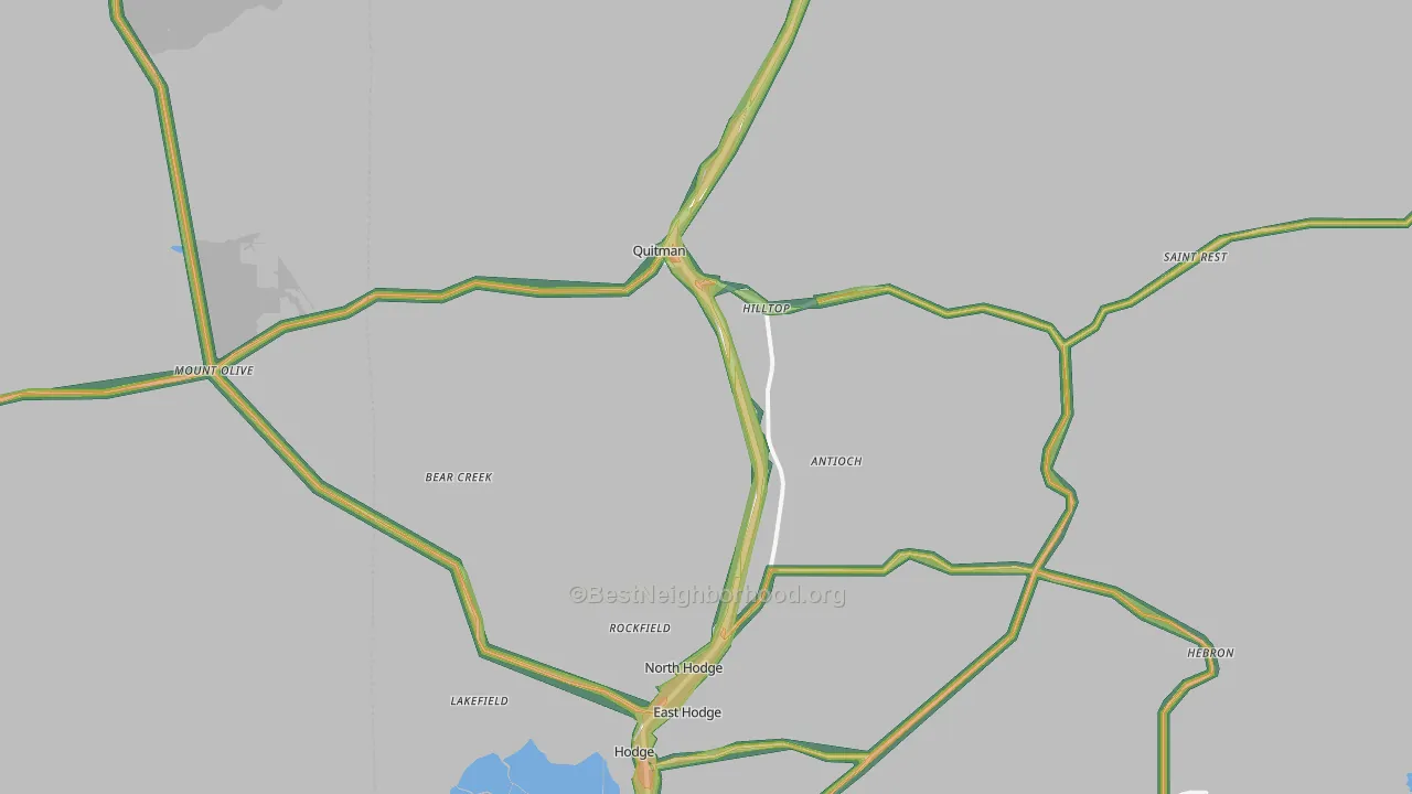 71268, LA Map of Noise Levels in 71268