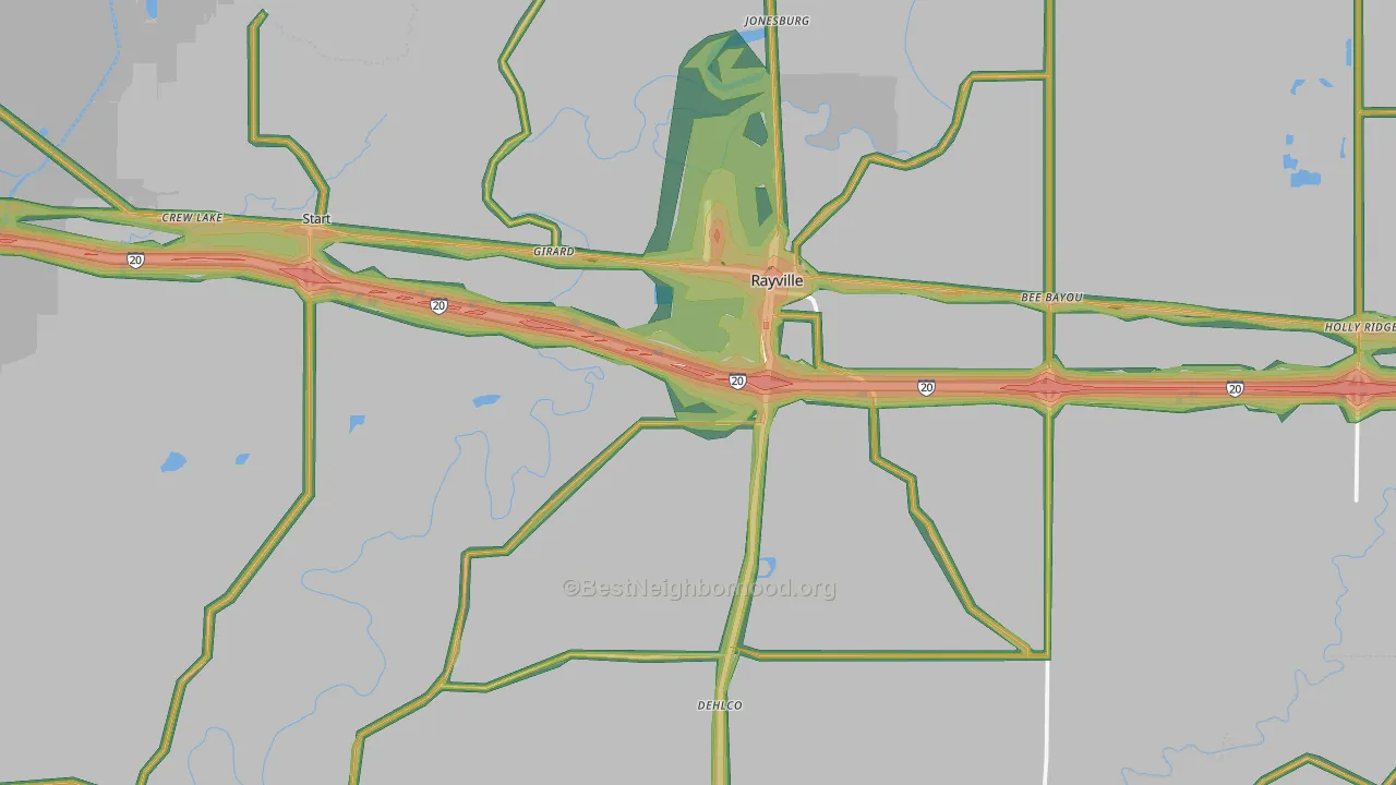 71269, LA Map of Noise Levels in 71269