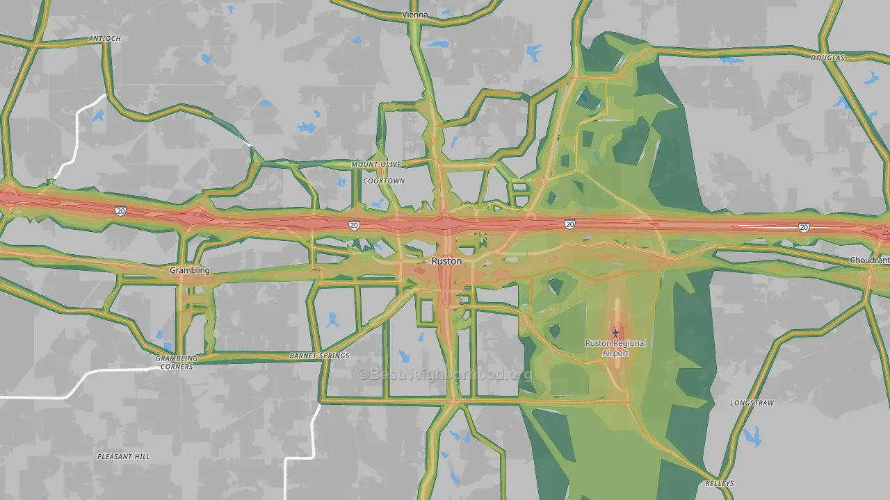 71270, LA Map of Noise Levels in 71270