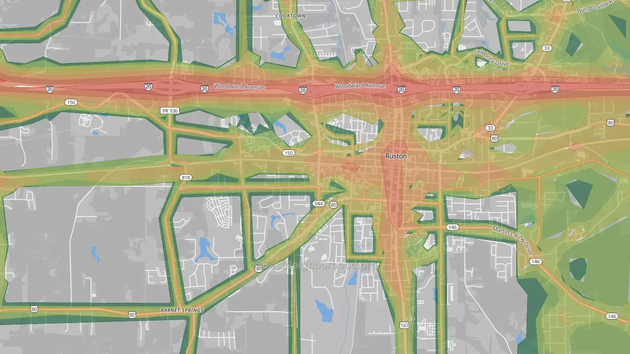 71272, LA Map of Noise Levels in 71272