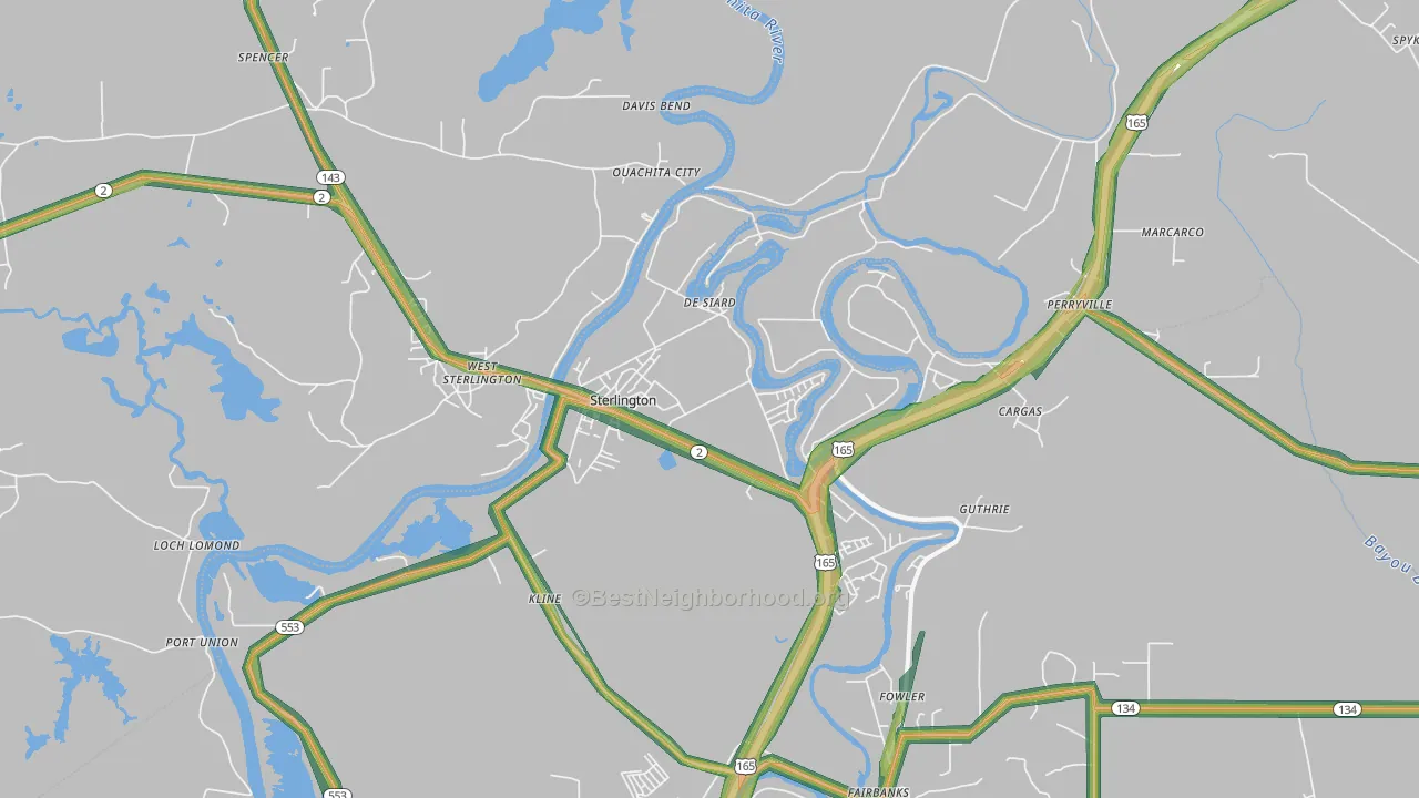 71280, LA Map of Noise Levels in 71280