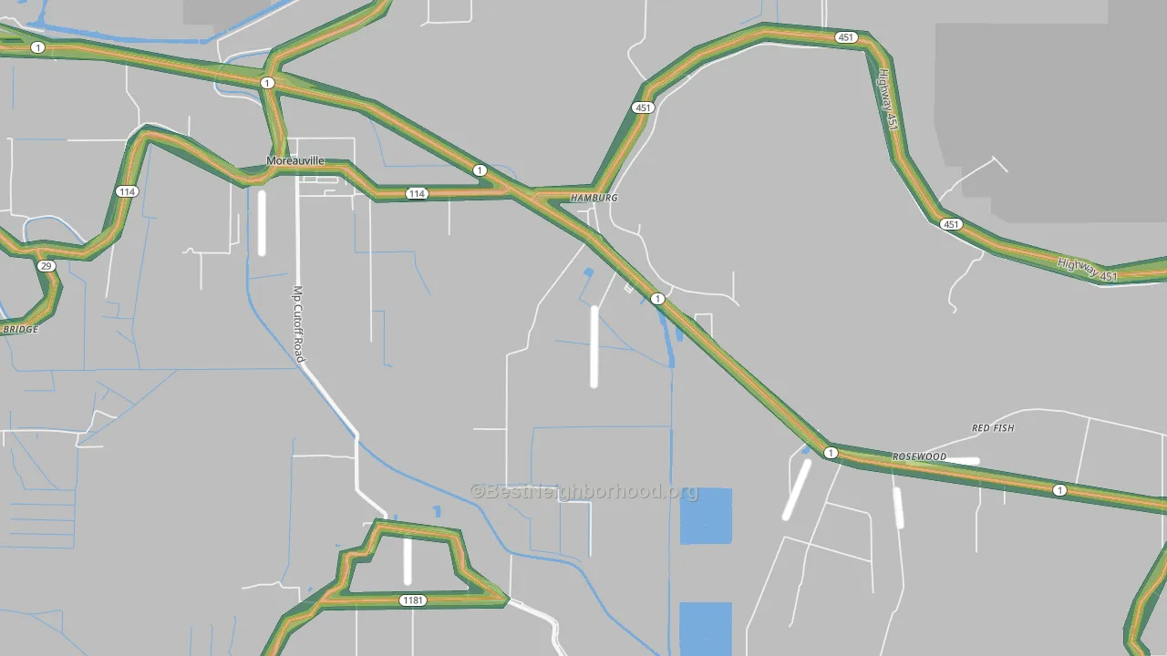 71339, LA Map of Noise Levels in 71339